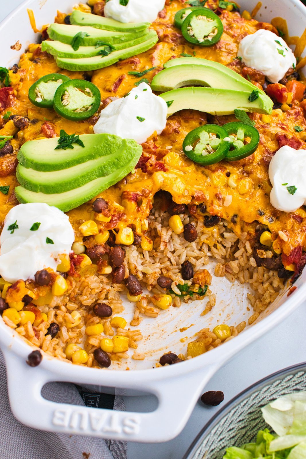 a view of the inside of the casserole
