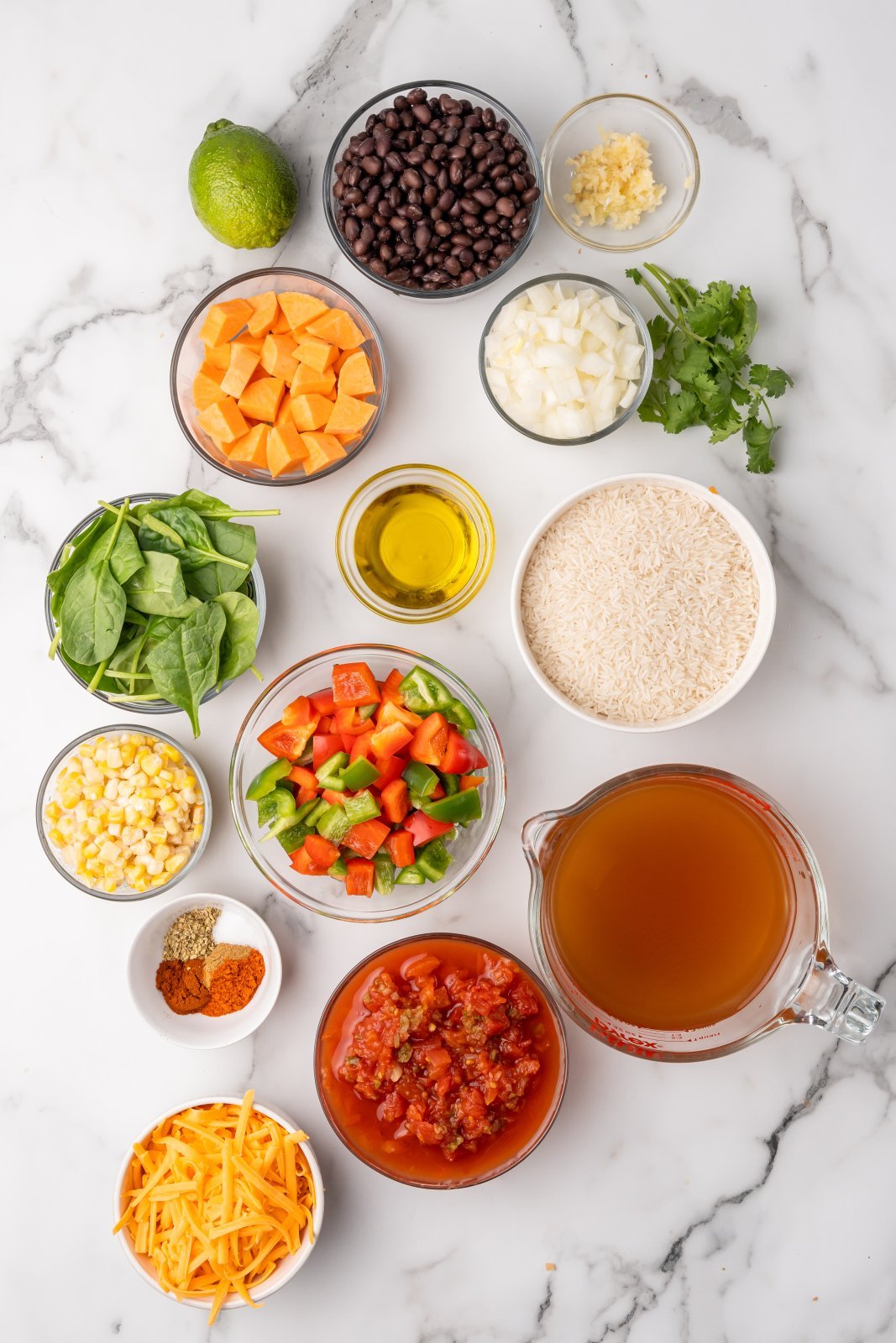 ingredients needed for this mexican one pot meal