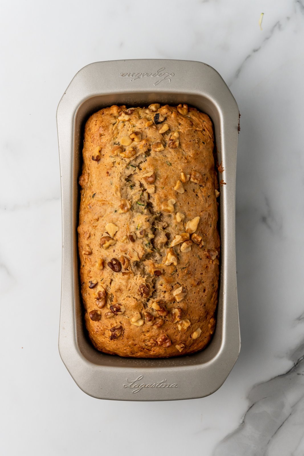zucchini bread in loaf pan