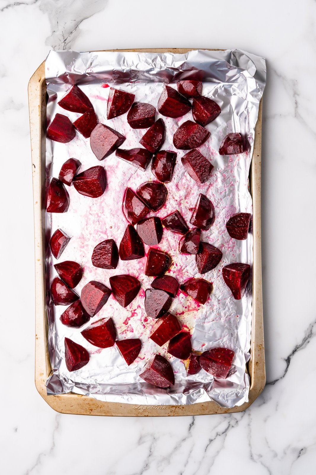 beets on a sheet pan