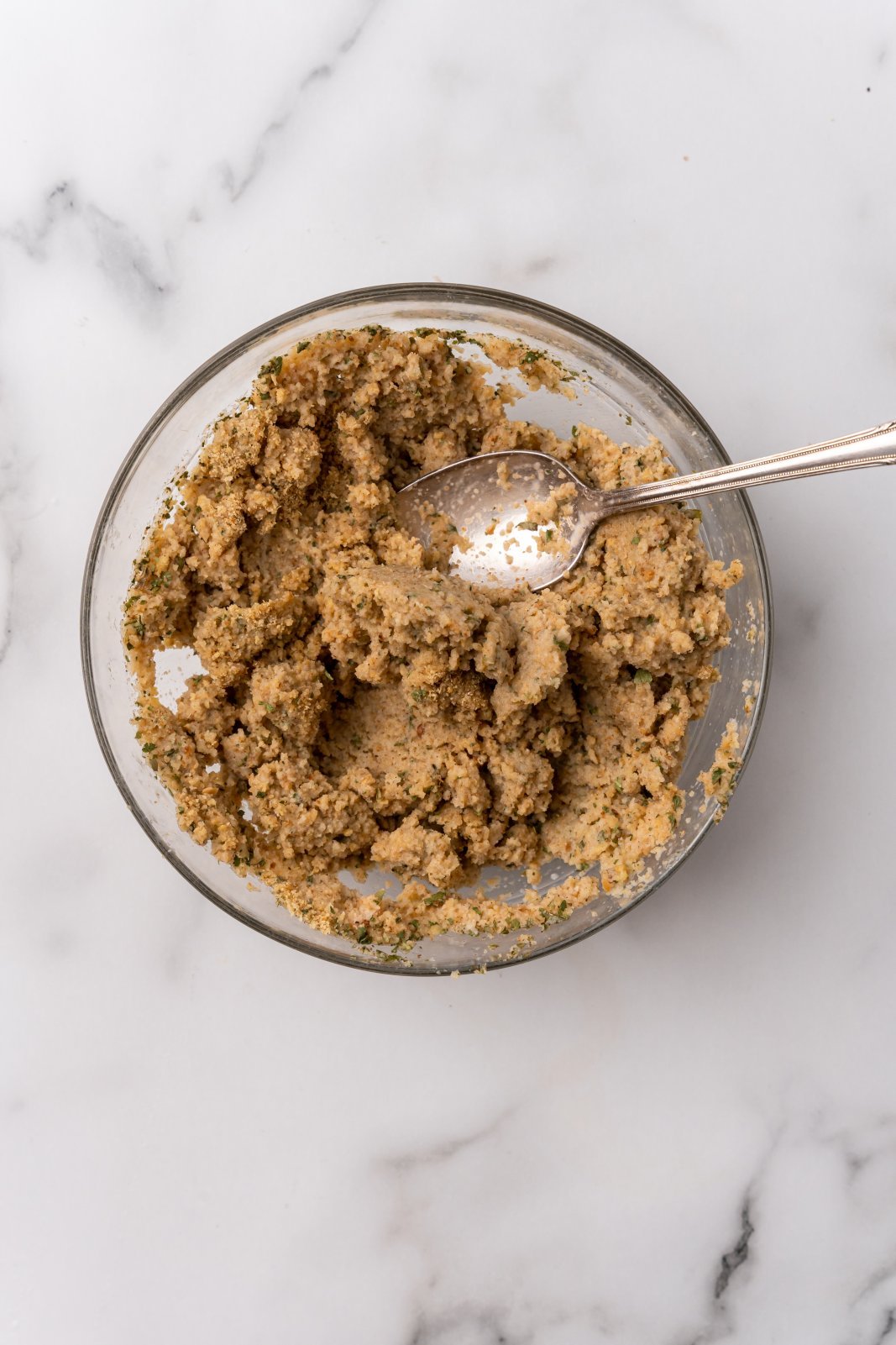 milk and breadcrumbs paste