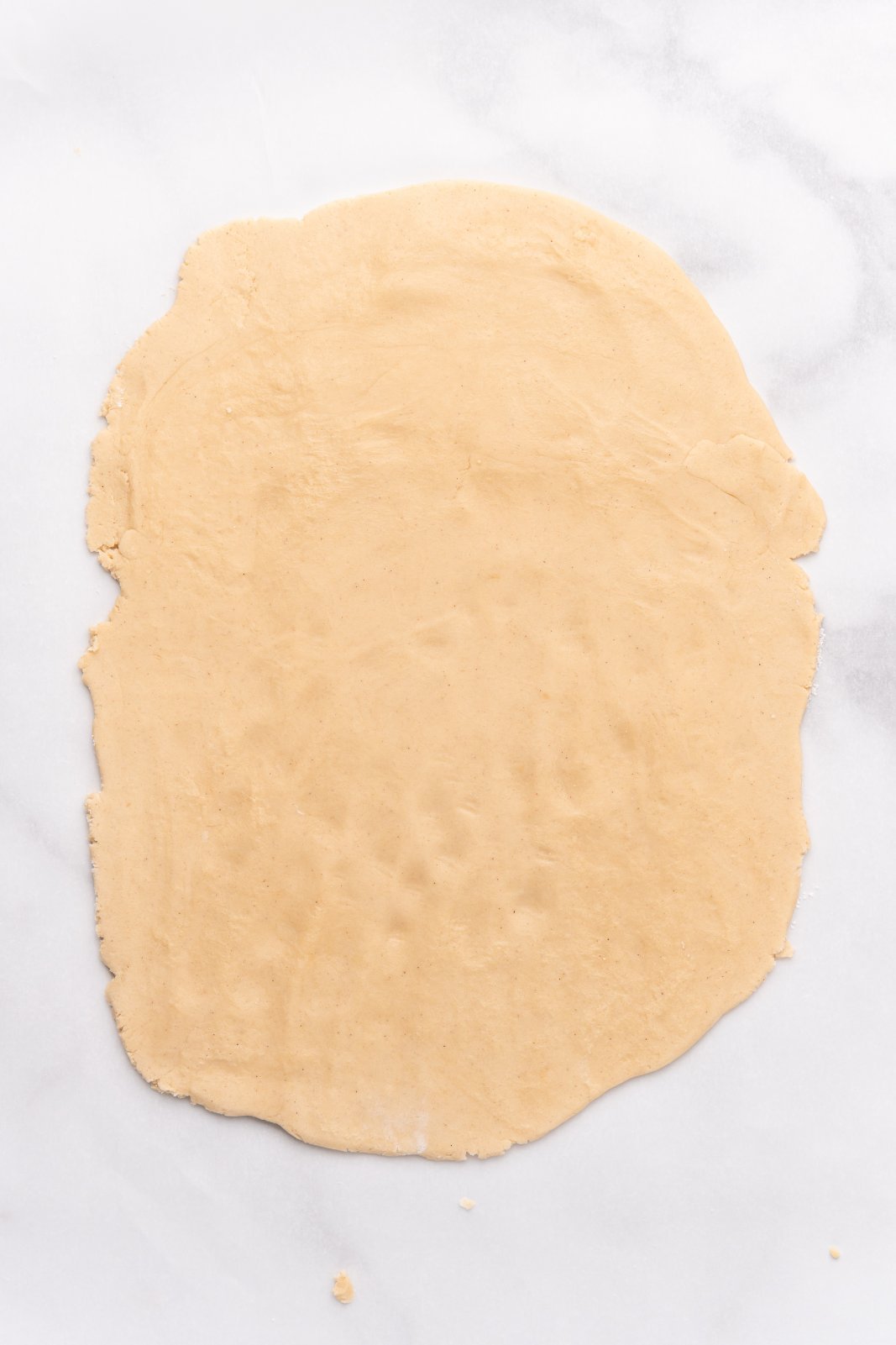 a flat rectangle of cookie dough