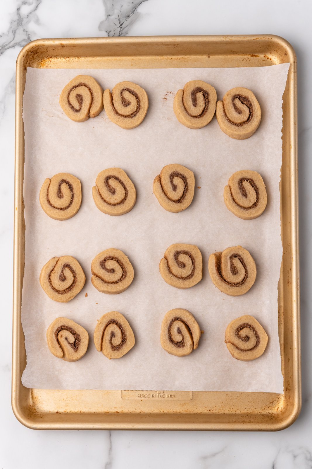 cooked cookies on cookie sheet