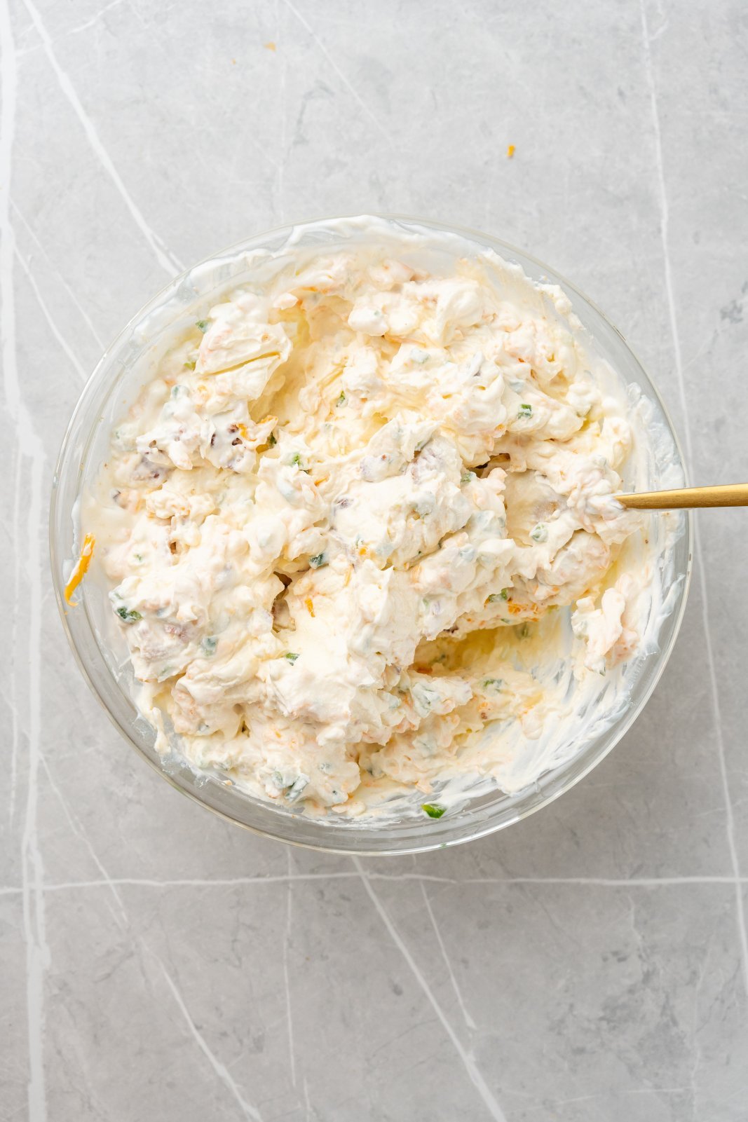 the dip after mixing