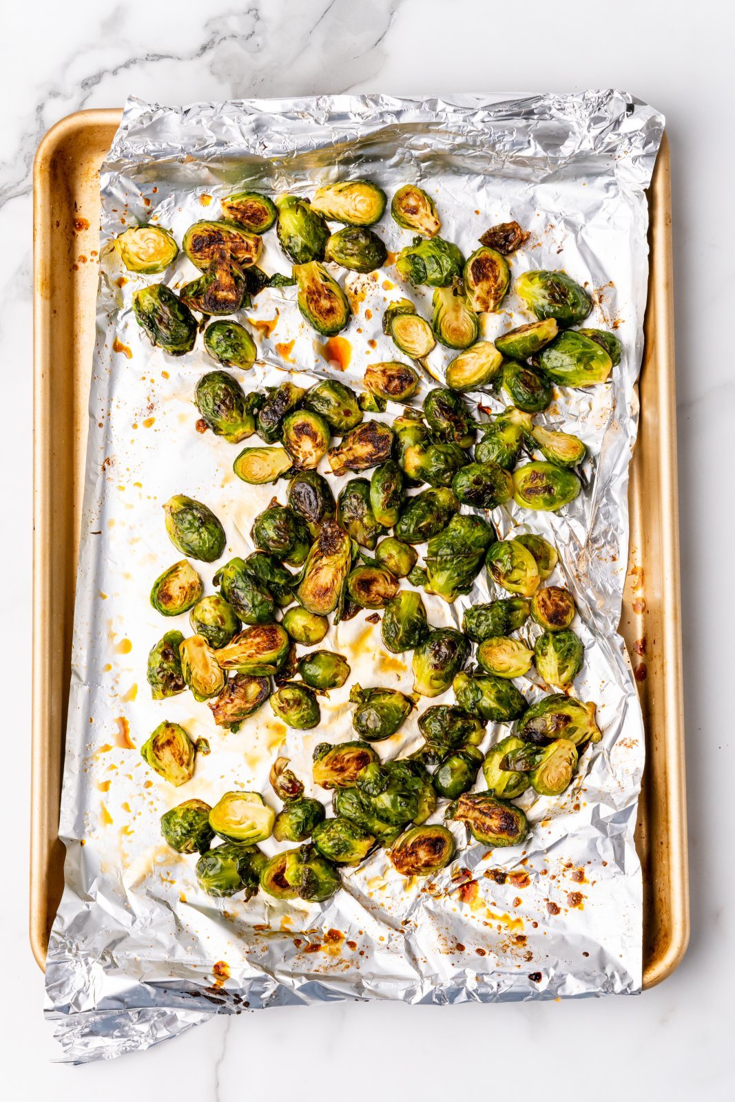 roasted and glazed sprouts