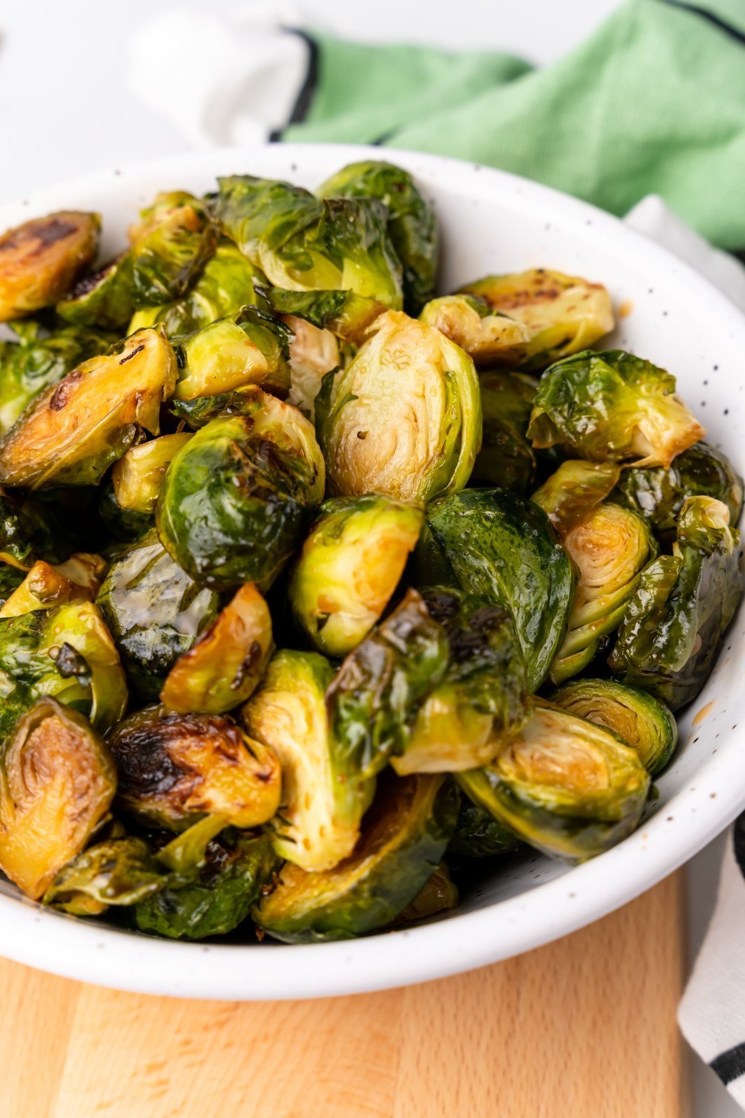 brussels sprouts piled in a bowl