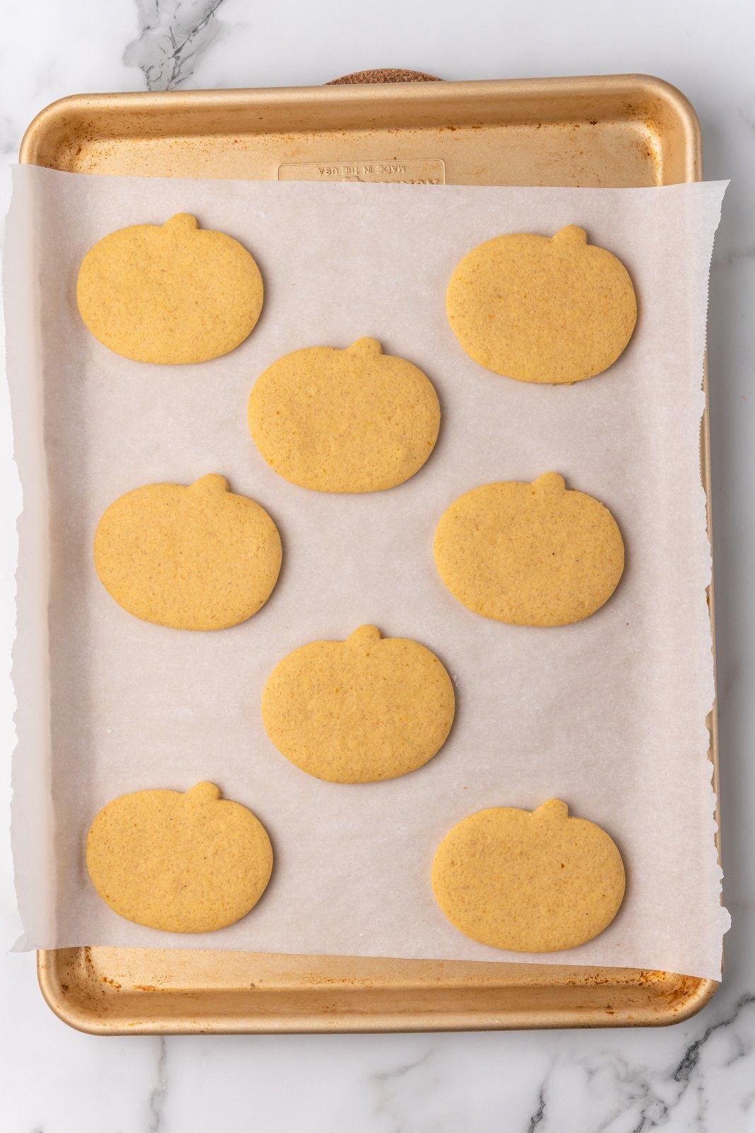 cooked cookies on baking sheet