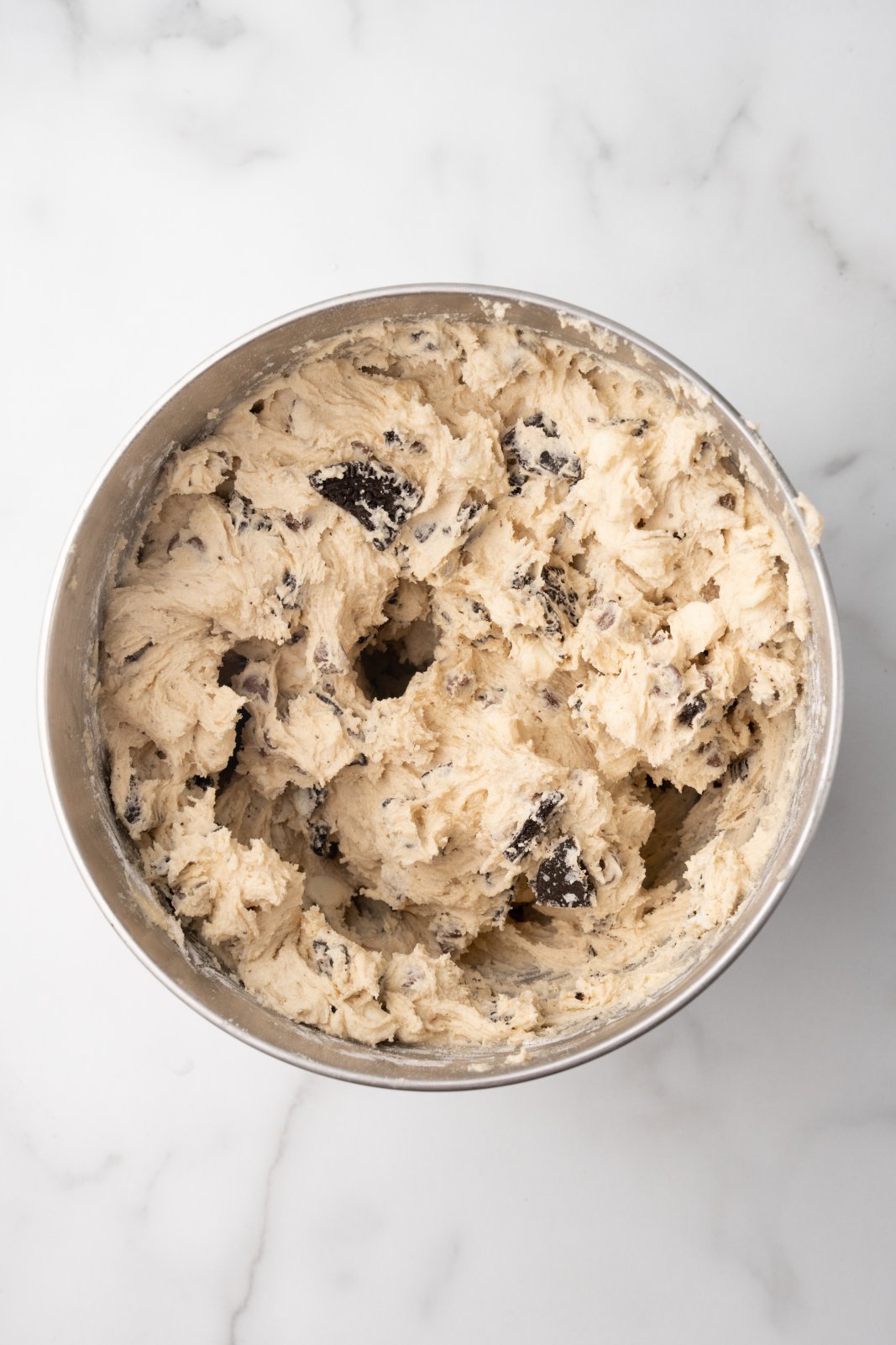 oreo cookie dough in a bowl