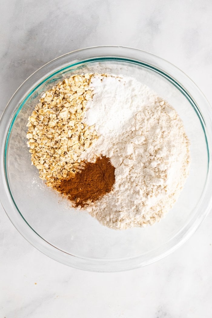 a bowl showing the dry ingredients