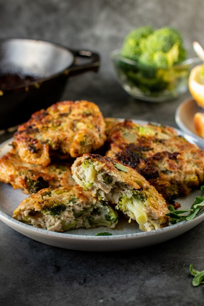 The Kollee Kitchen Cheesy Chicken and Broccoli Fritters (Low Carb and Keto Friendly!)